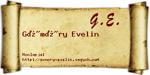 Gömöry Evelin névjegykártya